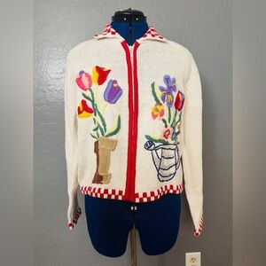 Epoch Knitwear Spring Flowers Cardigan